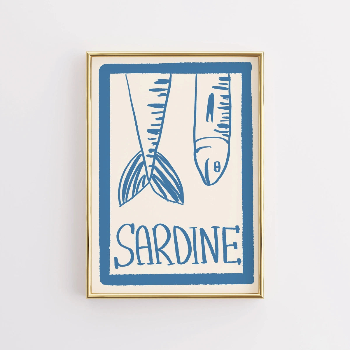 Sardine Wall Art - Coastal Fish Print