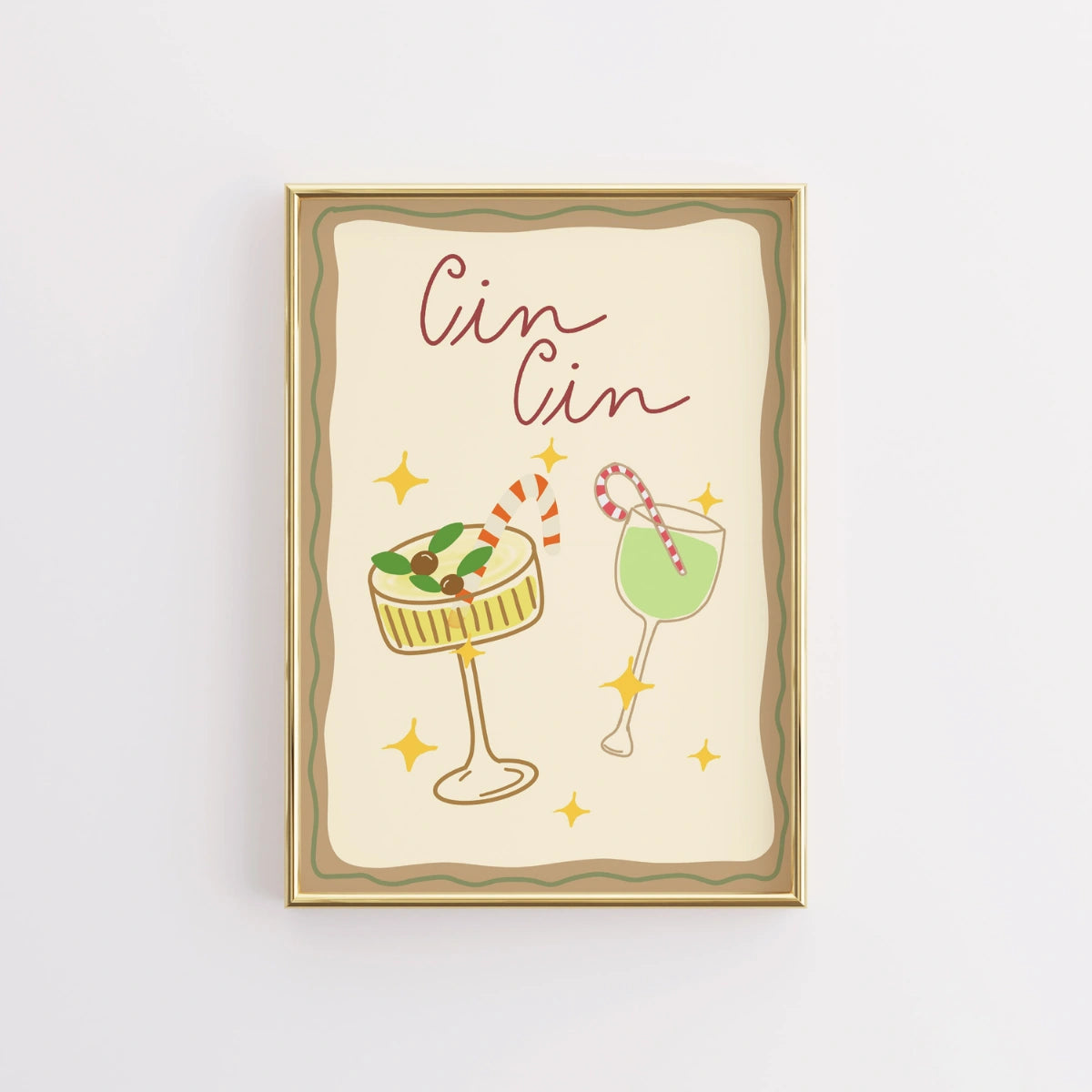 Cin Cin Christmas Print