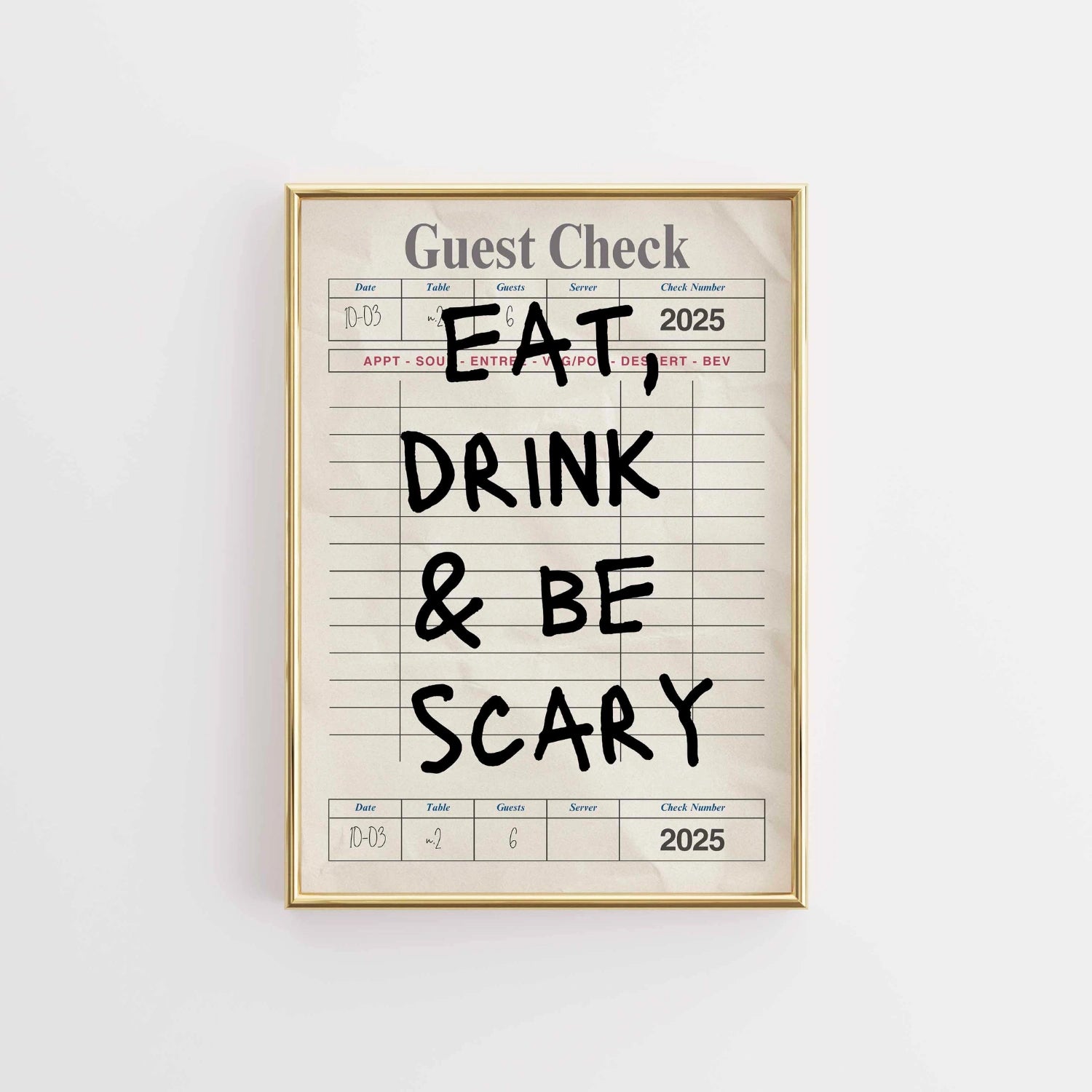 Eat Drink & Be Scary Print - Funny Halloween