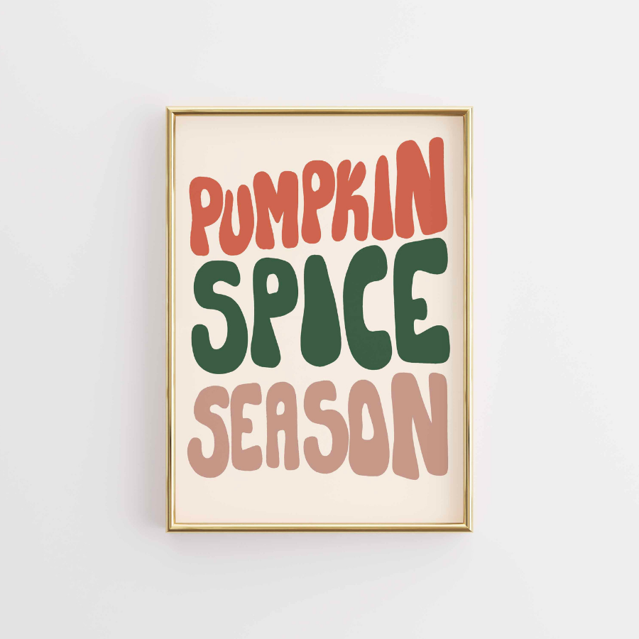 Pumpkin Spice Wall Art – Autumn Kitchen Decor