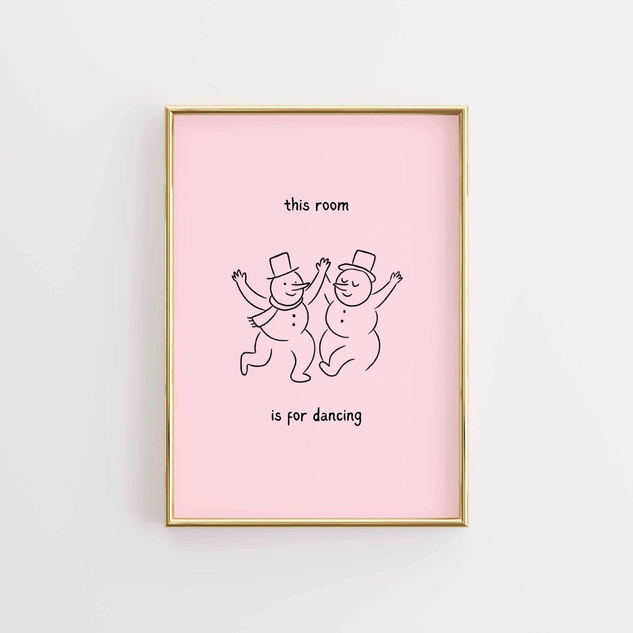 Dancing Snowman Print