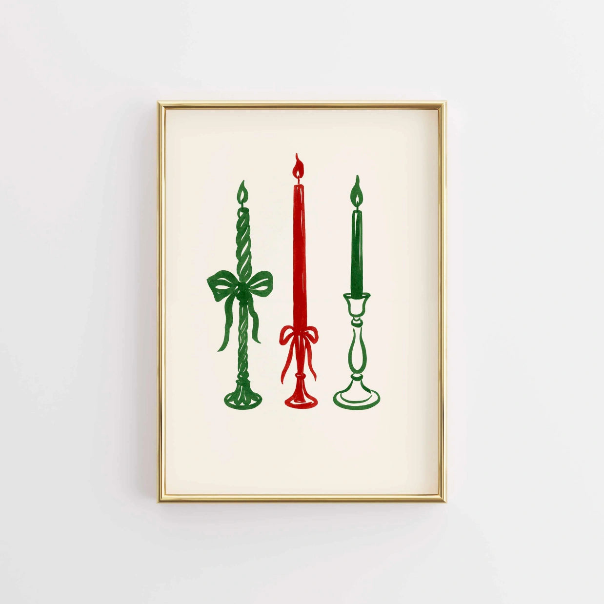 Christmas Candle Wall Art