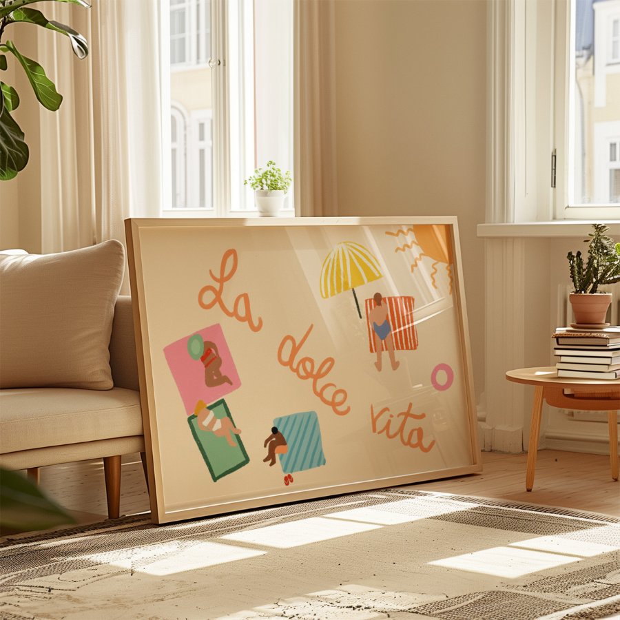 La Dolce Vita – Playful Italian Beach Print