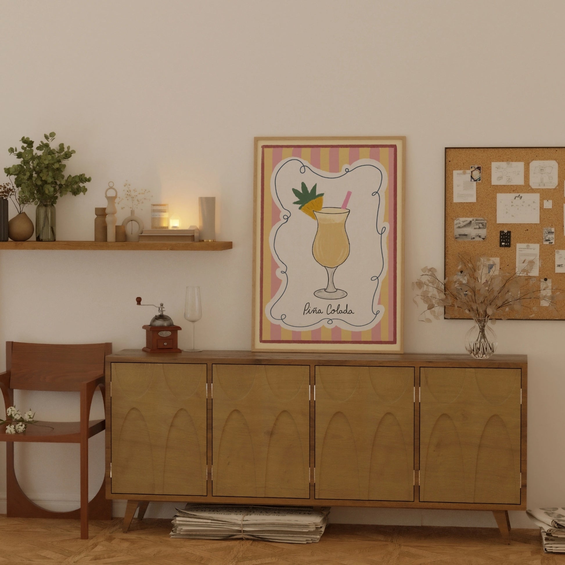 Piña Colada Cocktail Wall Art