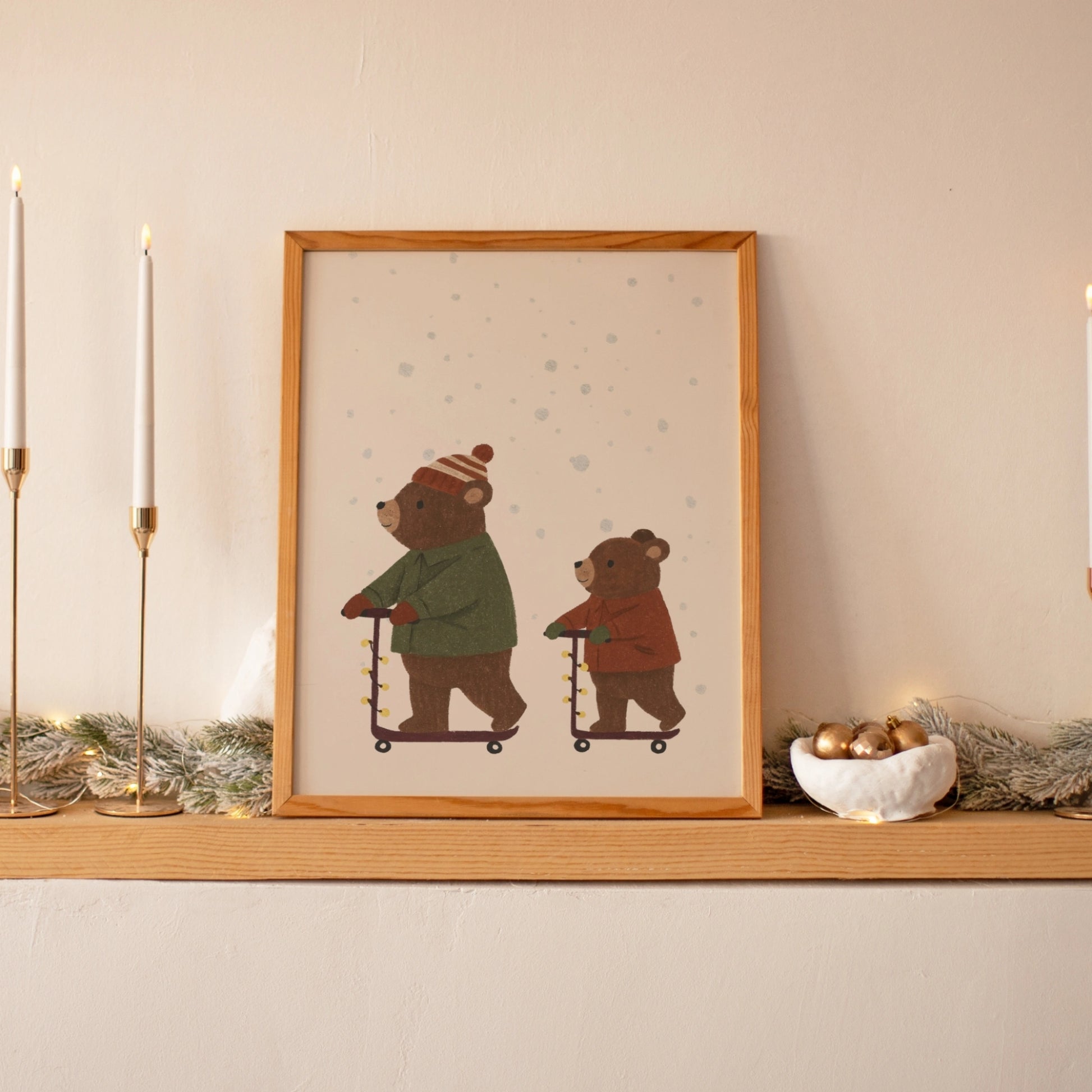 Bear Family Christmas Print