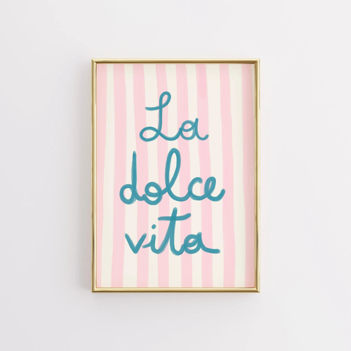 La Dolce Vita Wall Art – Pink Stripe Print