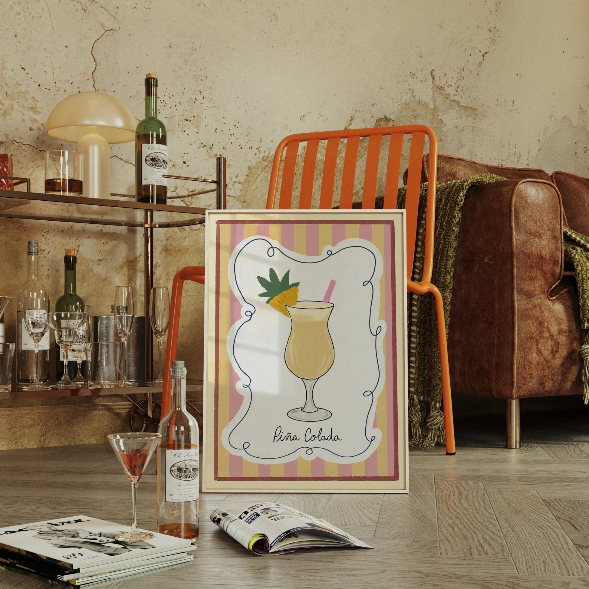 Piña Colada Cocktail Wall Art