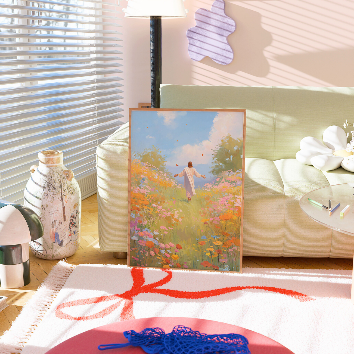 Jesus in Bloom – Peaceful Christian Wall Art