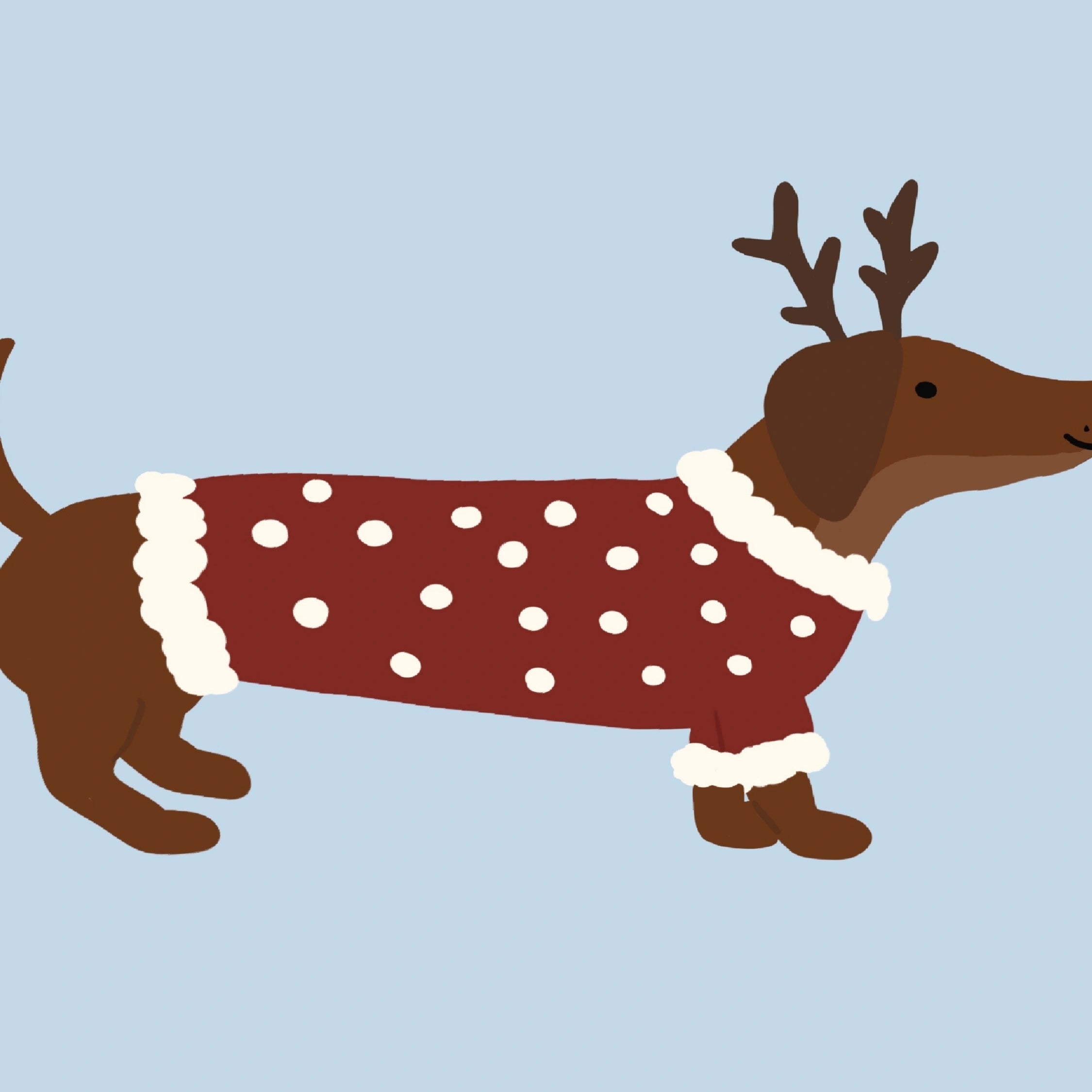 Christmas Dachshund Print