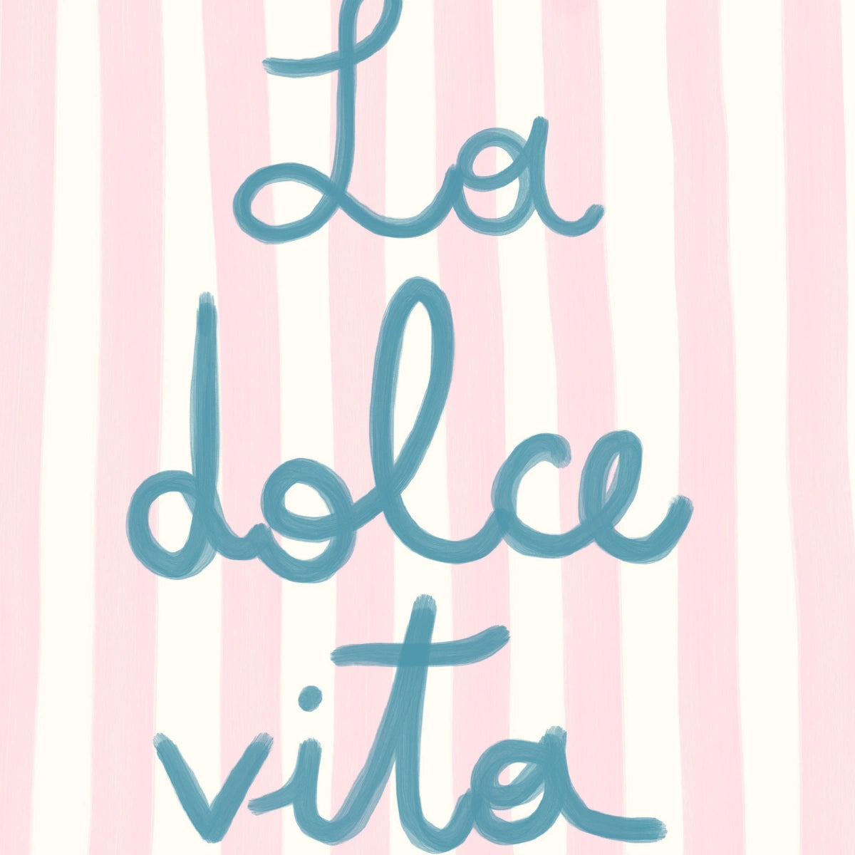 La Dolce Vita Wall Art – Pink Stripe Print