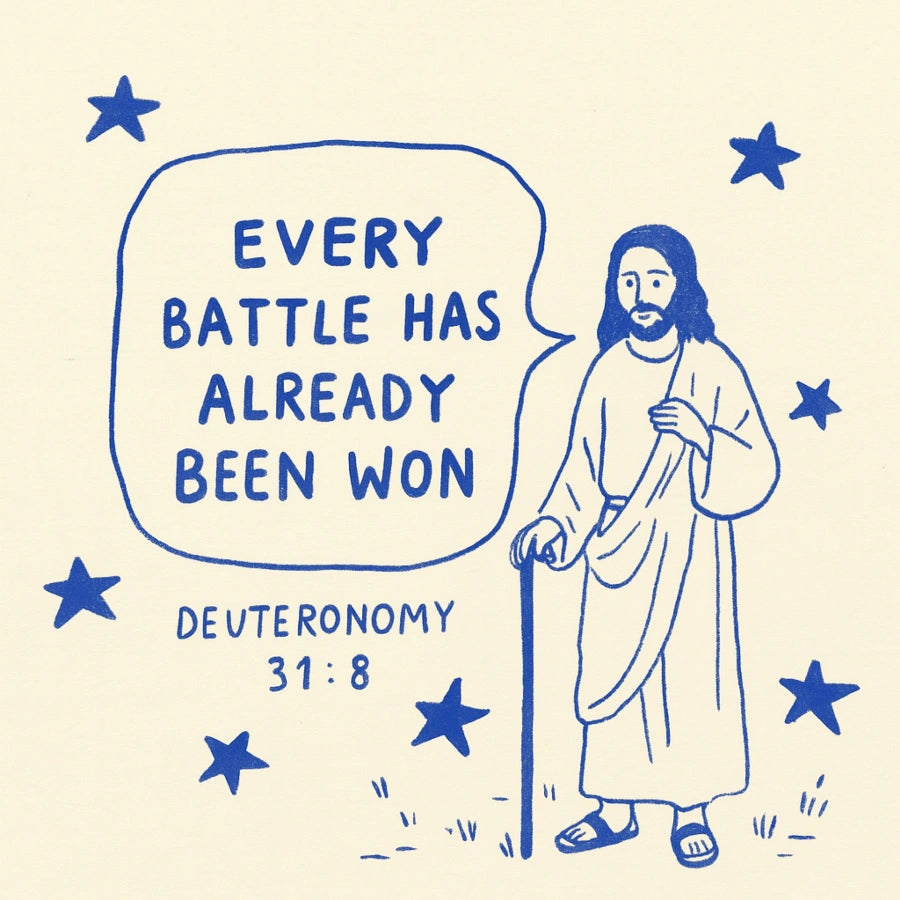 Every Battle Has Already Been Won Wall Art – Faith Based Scripture Poster