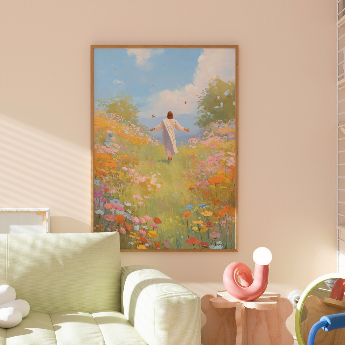 Jesus in Bloom – Peaceful Christian Wall Art