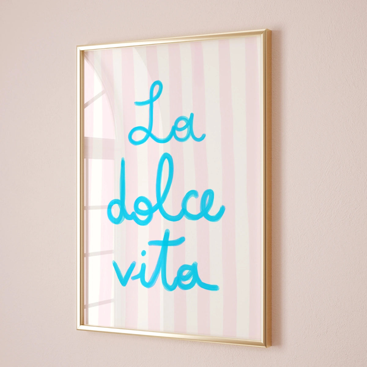 La Dolce Vita Wall Art – Pink Stripe Print