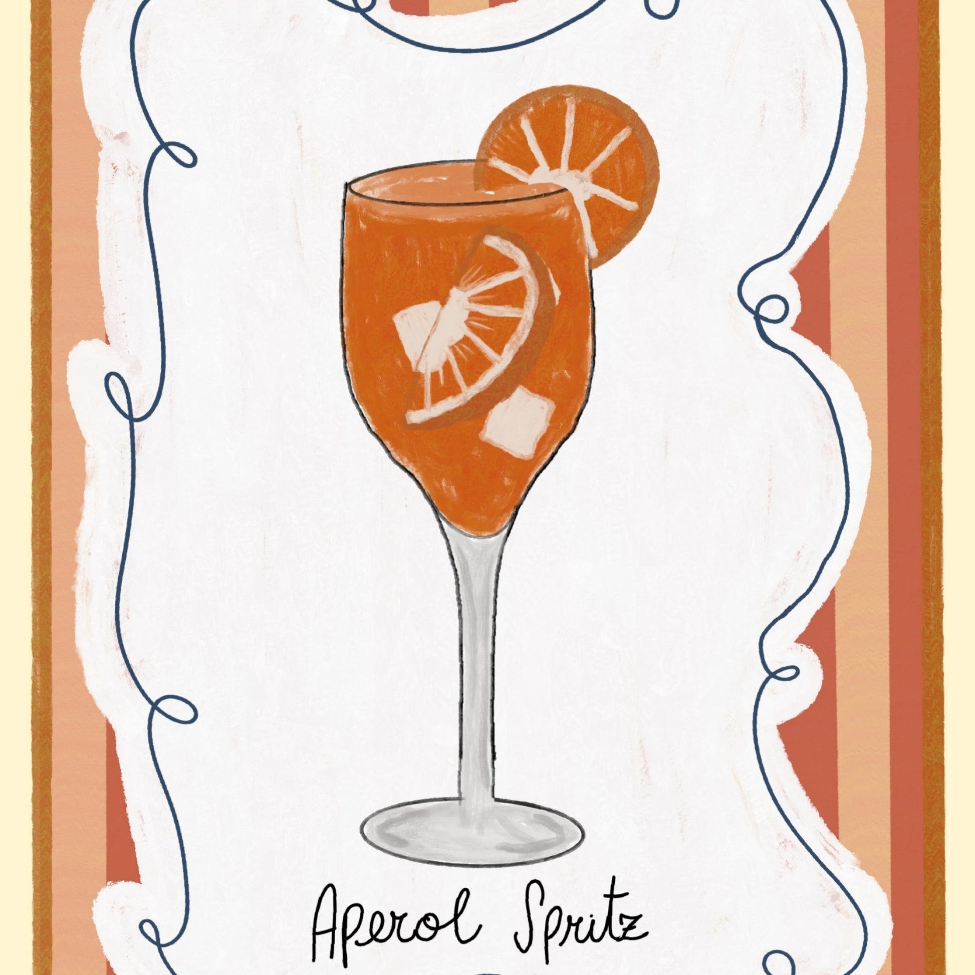 Aperol Spritz Cocktail Wall Art