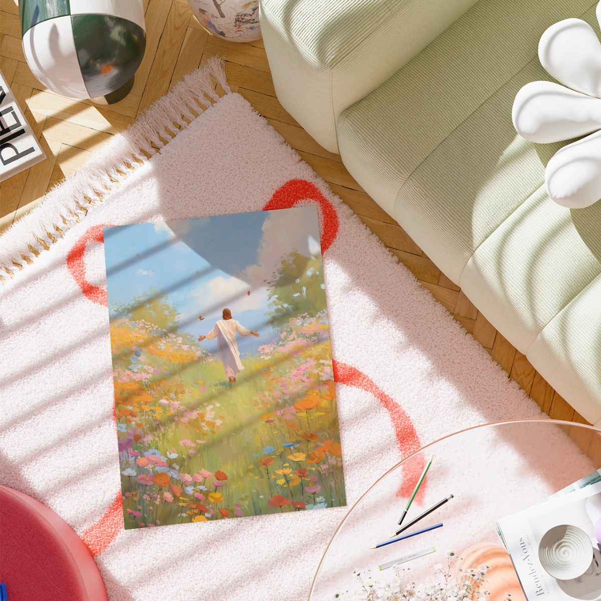 Jesus in Bloom – Peaceful Christian Wall Art