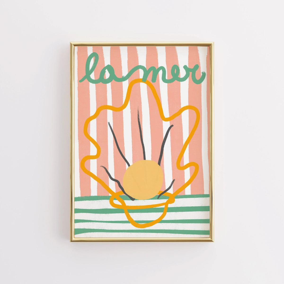 La Mer Print – French Coastal Shell Wall Art