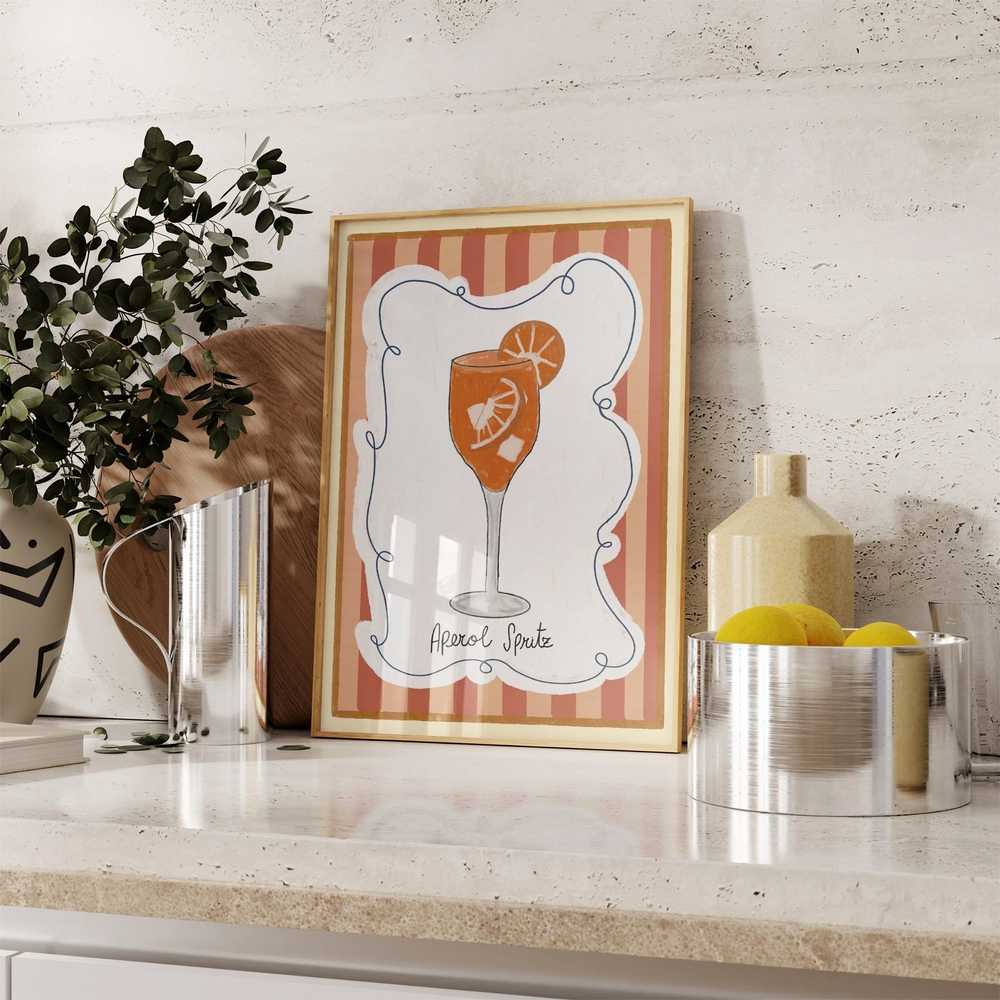 Aperol Spritz Cocktail Wall Art