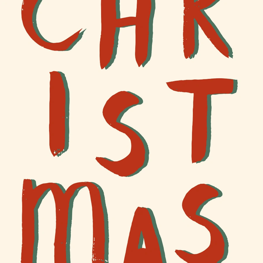 Bold Christmas Letters – Holiday Wall Art Print