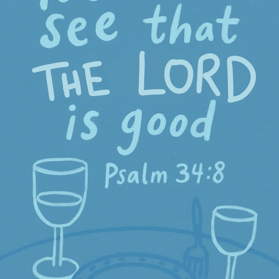 Psalm 34:8 Christian Print – Bible Verse Poster