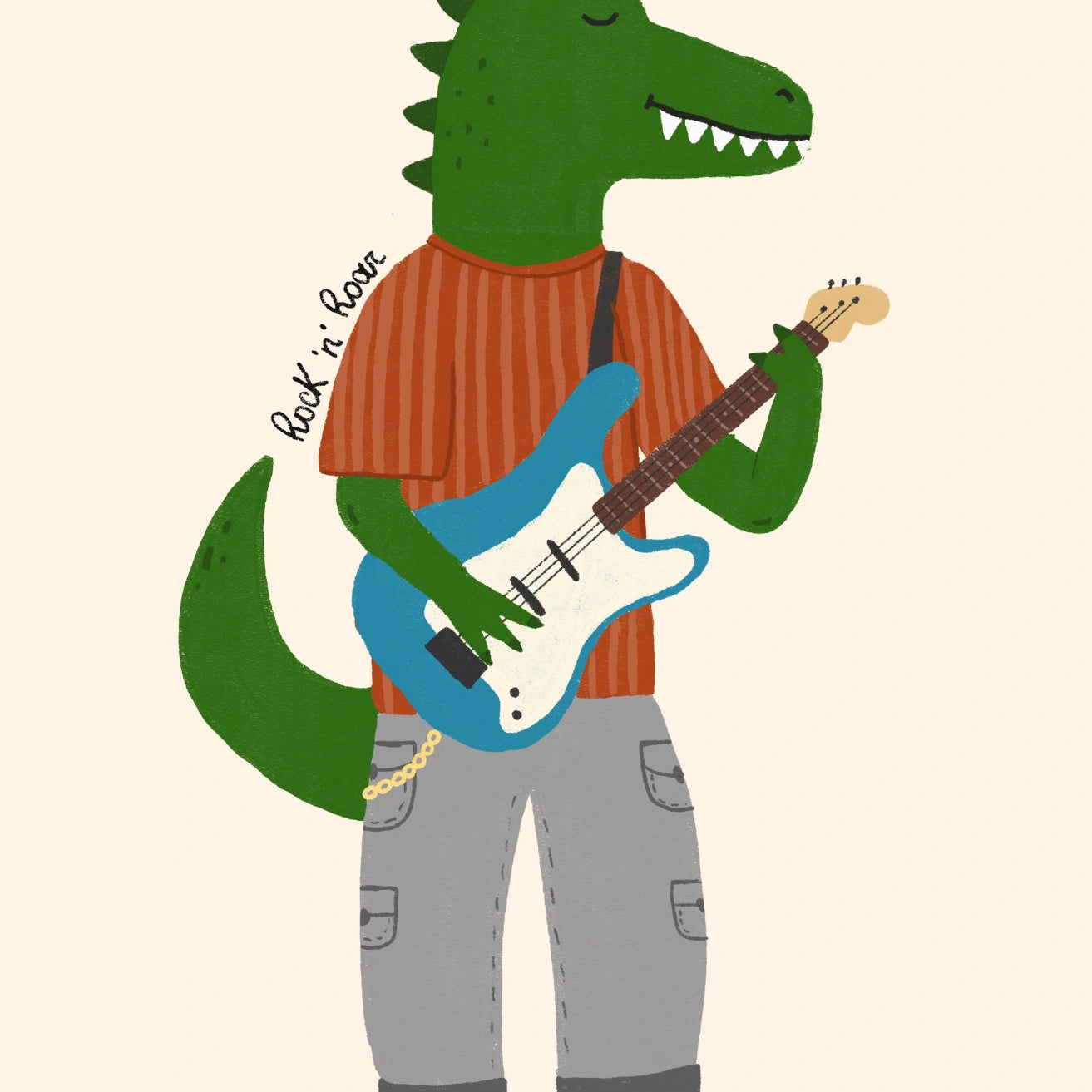 Rockstar Dinosaur Wall Art