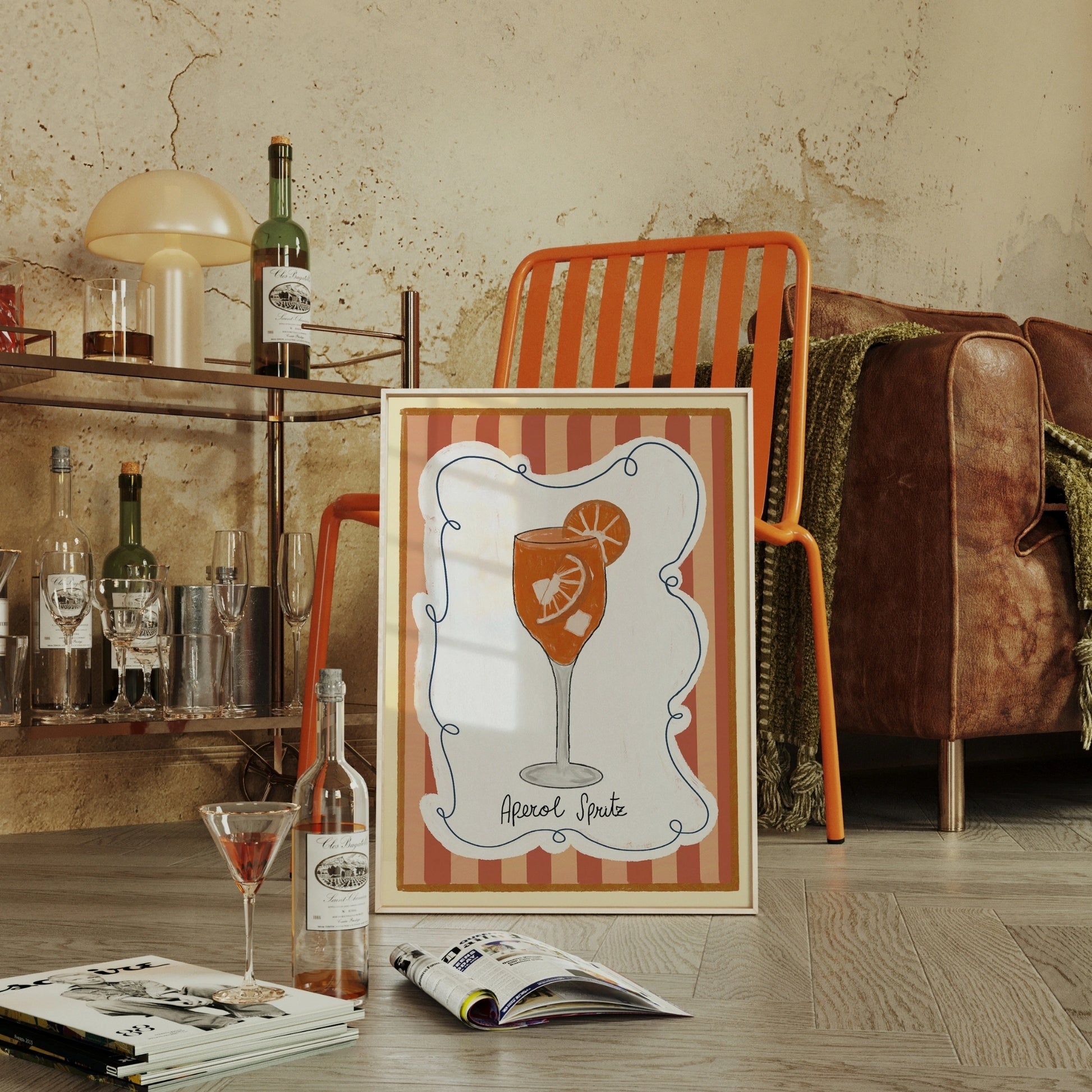 Aperol Spritz Cocktail Wall Art