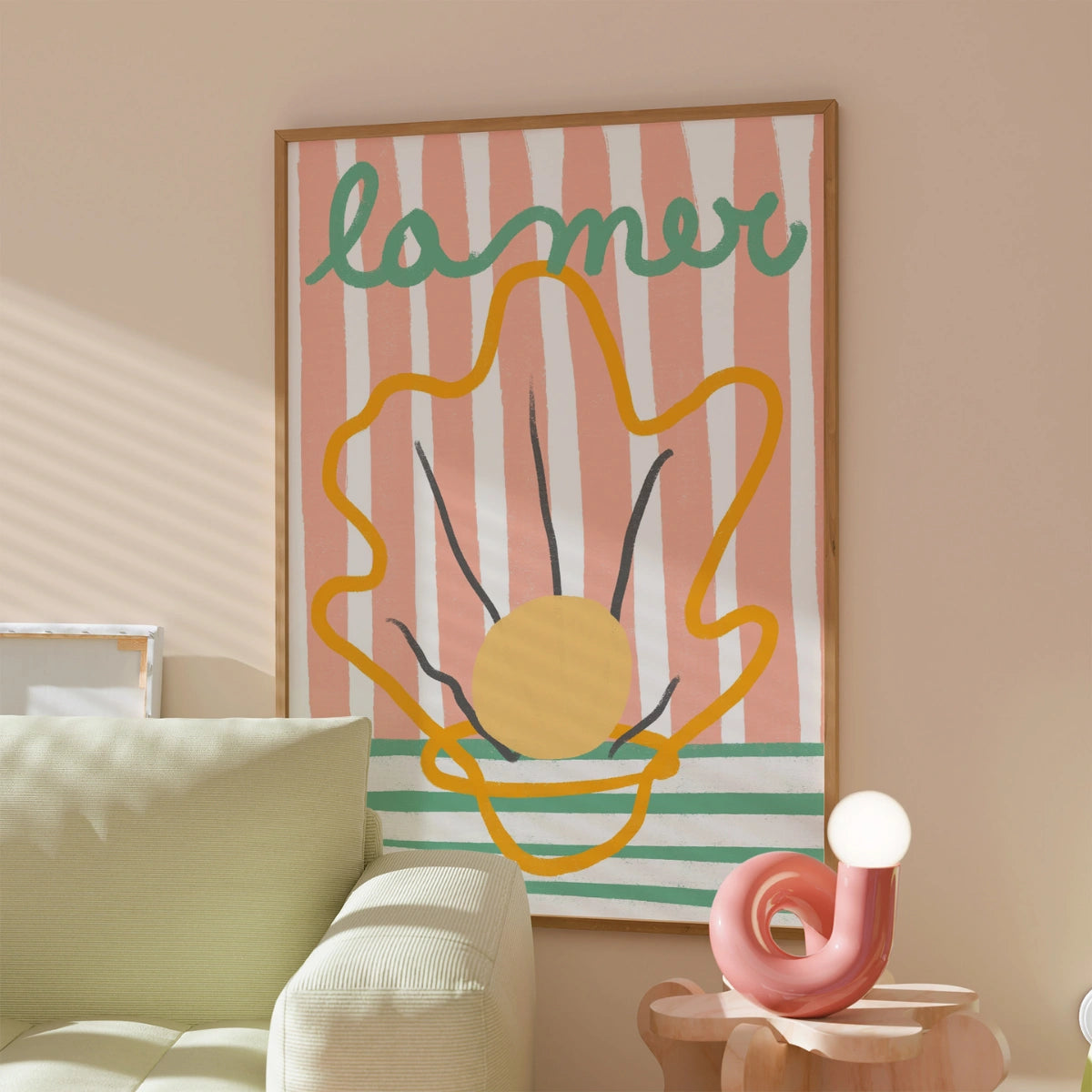 La Mer Print – French Coastal Shell Wall Art