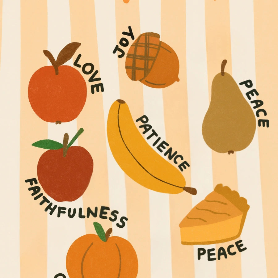 Fruits of the Spirit Wall Art - Autumn Christian Print with Bible Verse