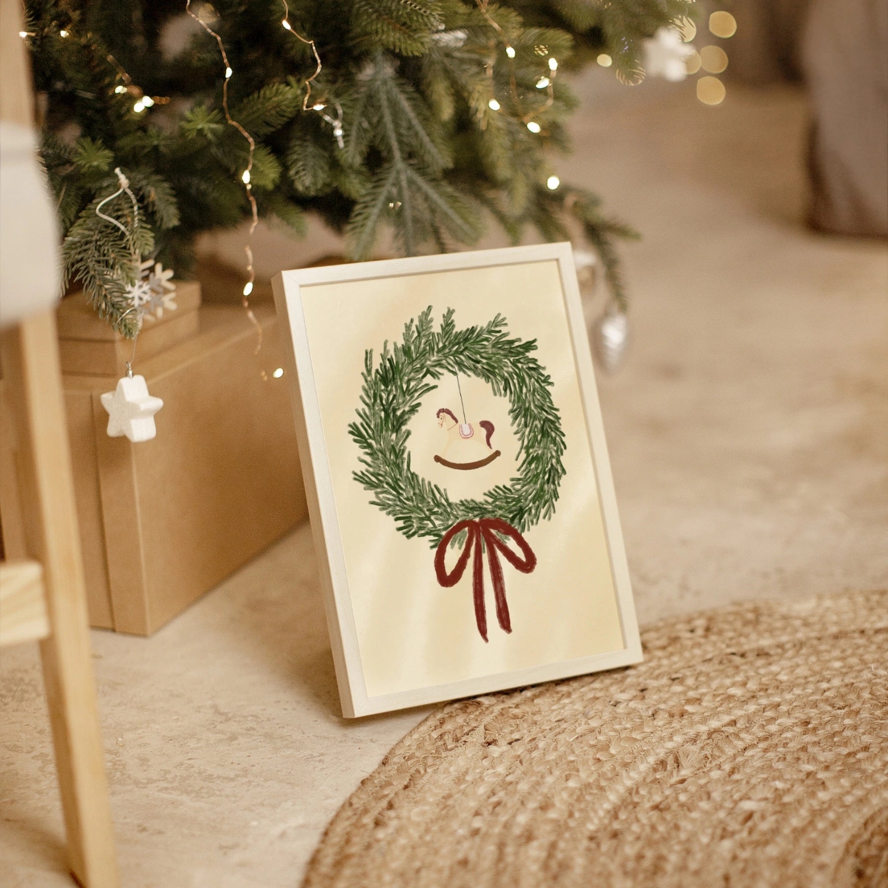 Christmas Wreath Rocking Horse