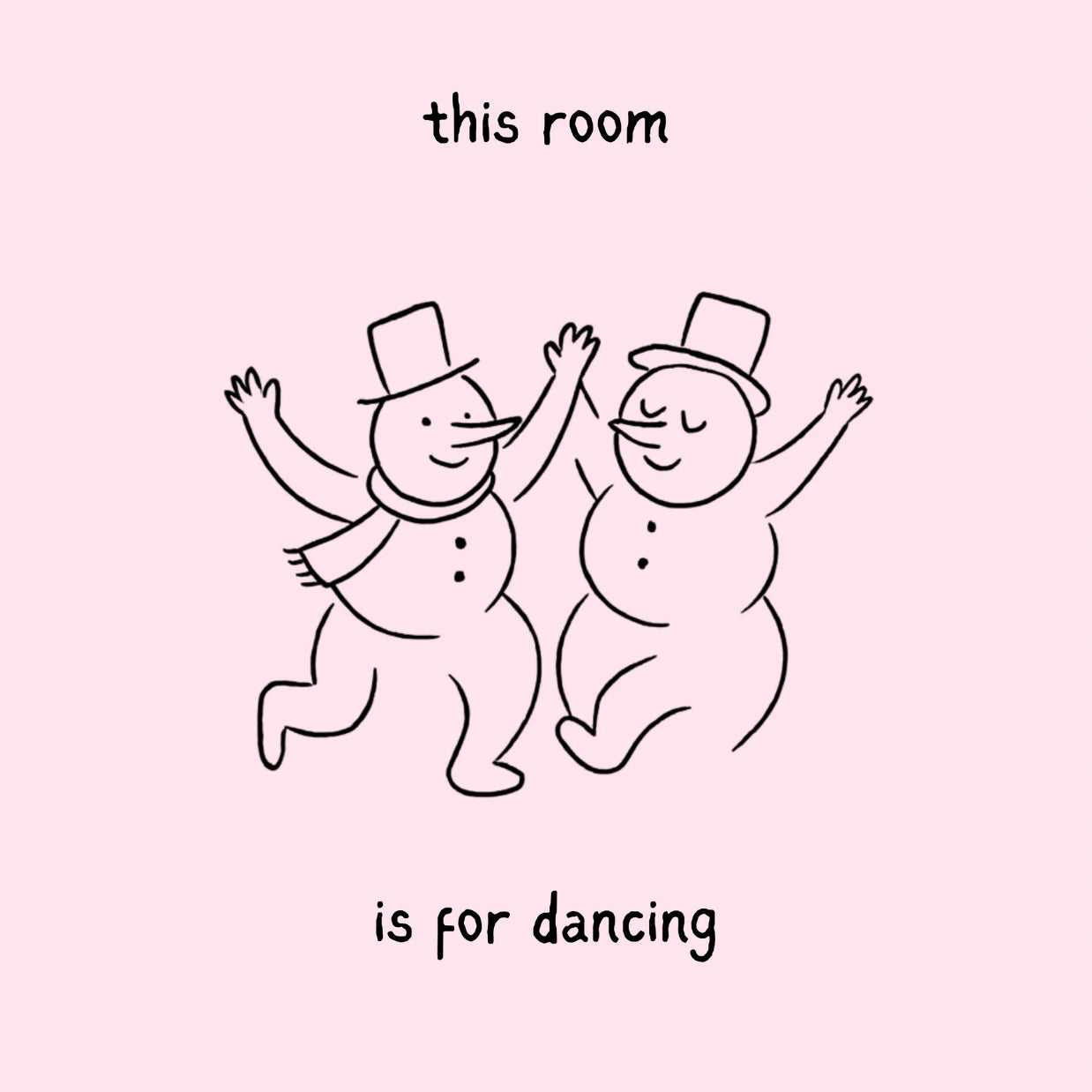 Dancing Snowman Print