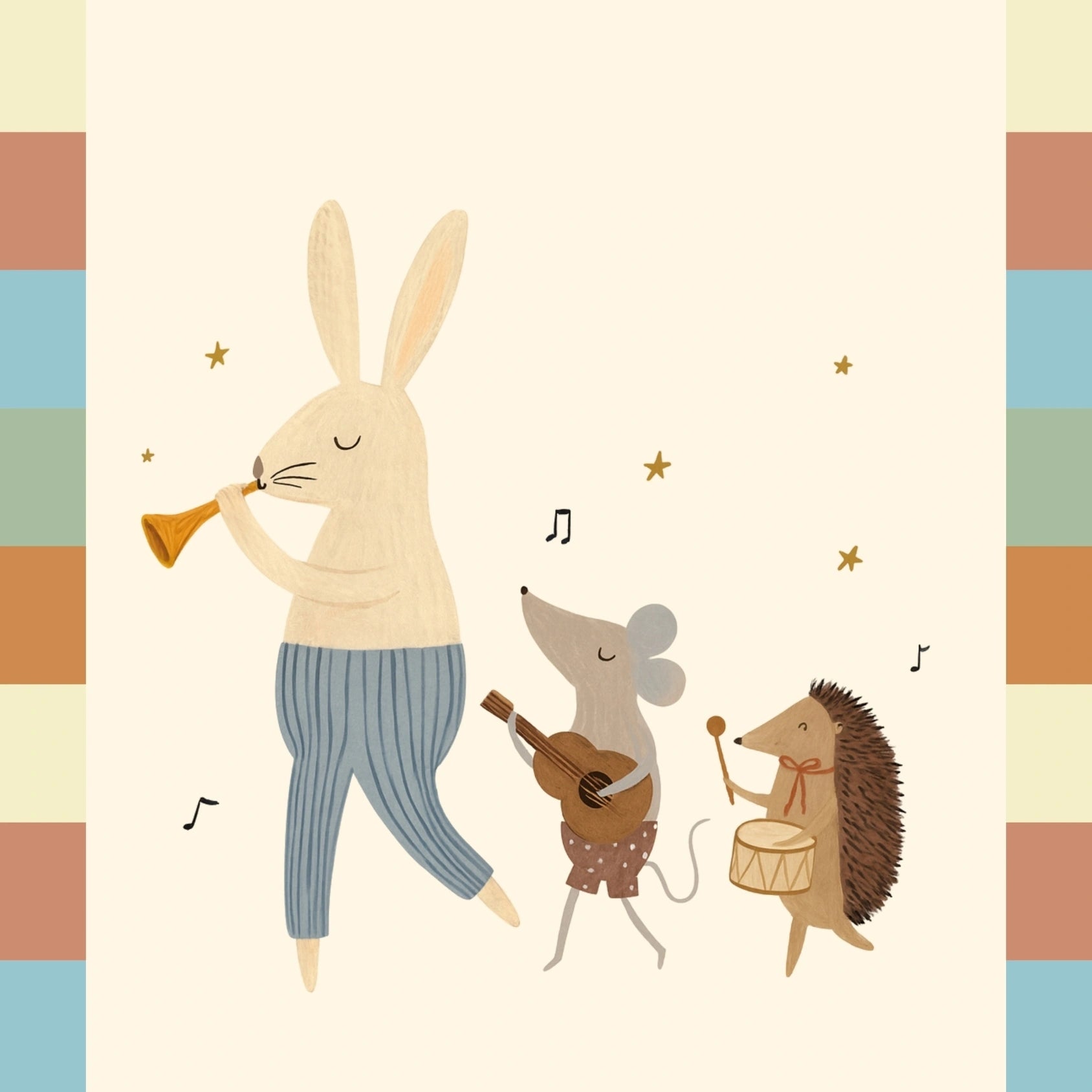 Woodland Band Nursery Print