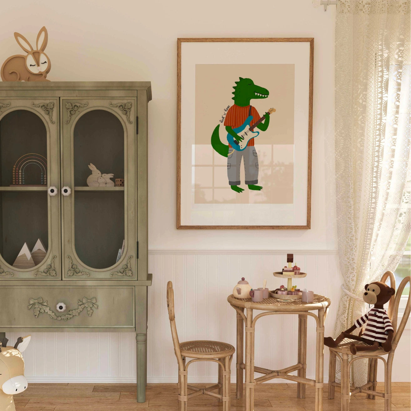 Rockstar Dinosaur Wall Art