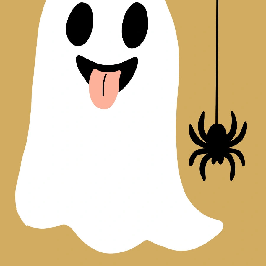 Ghost and Spider Halloween Wall Art – Cute Print Halloween Decor