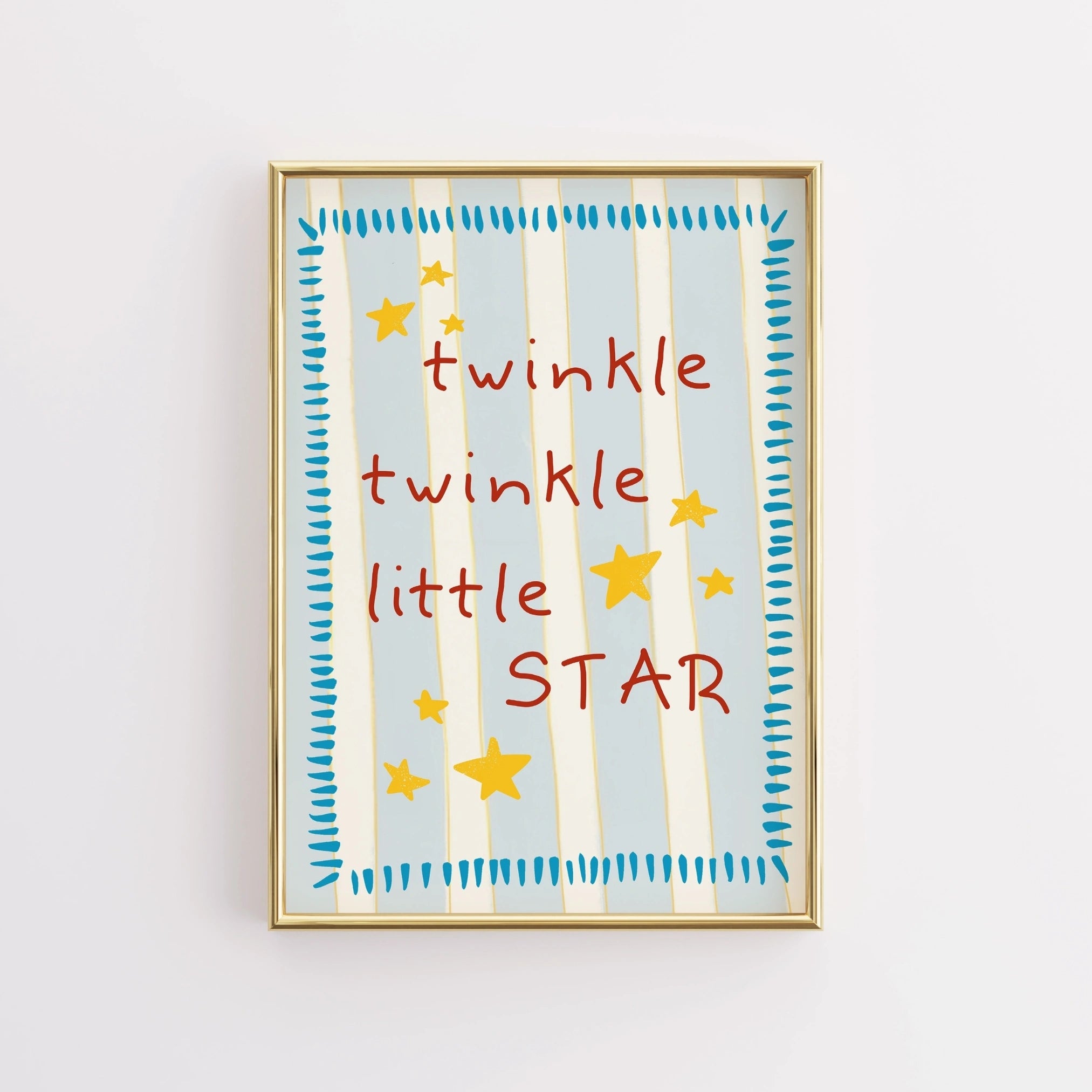 Twinkle Twinkle Little Star Wall Art - Baby Room Quote Poster