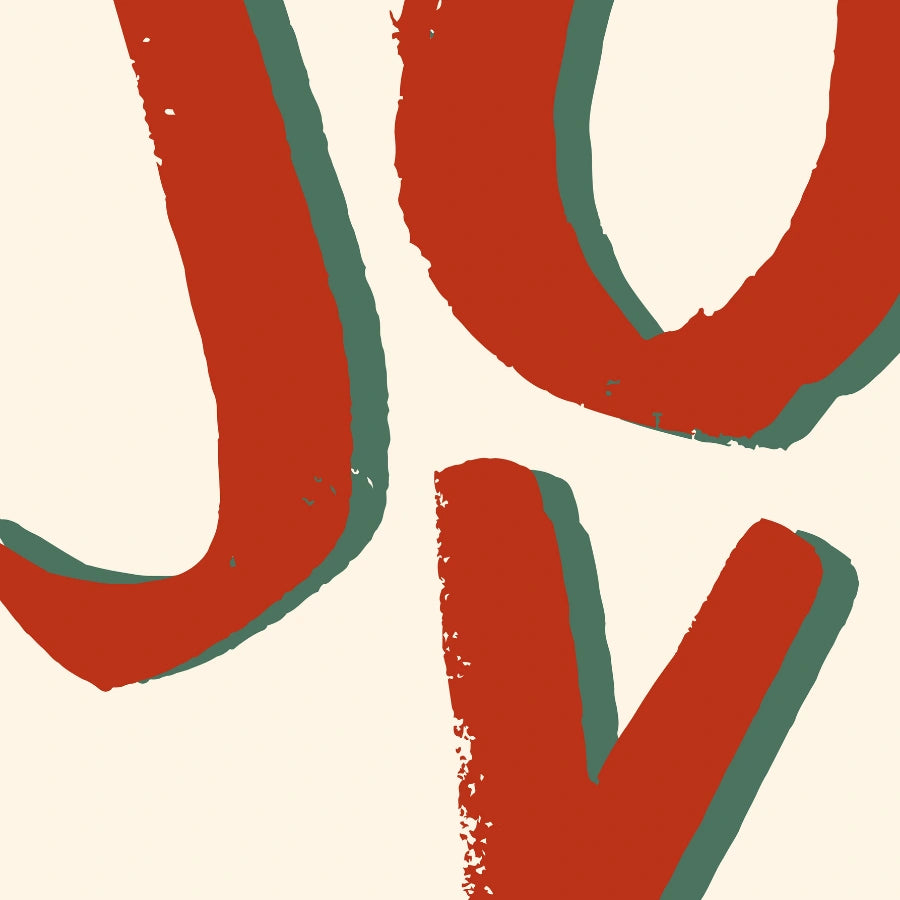 Joy Typography – Modern Christmas Wall Art Print