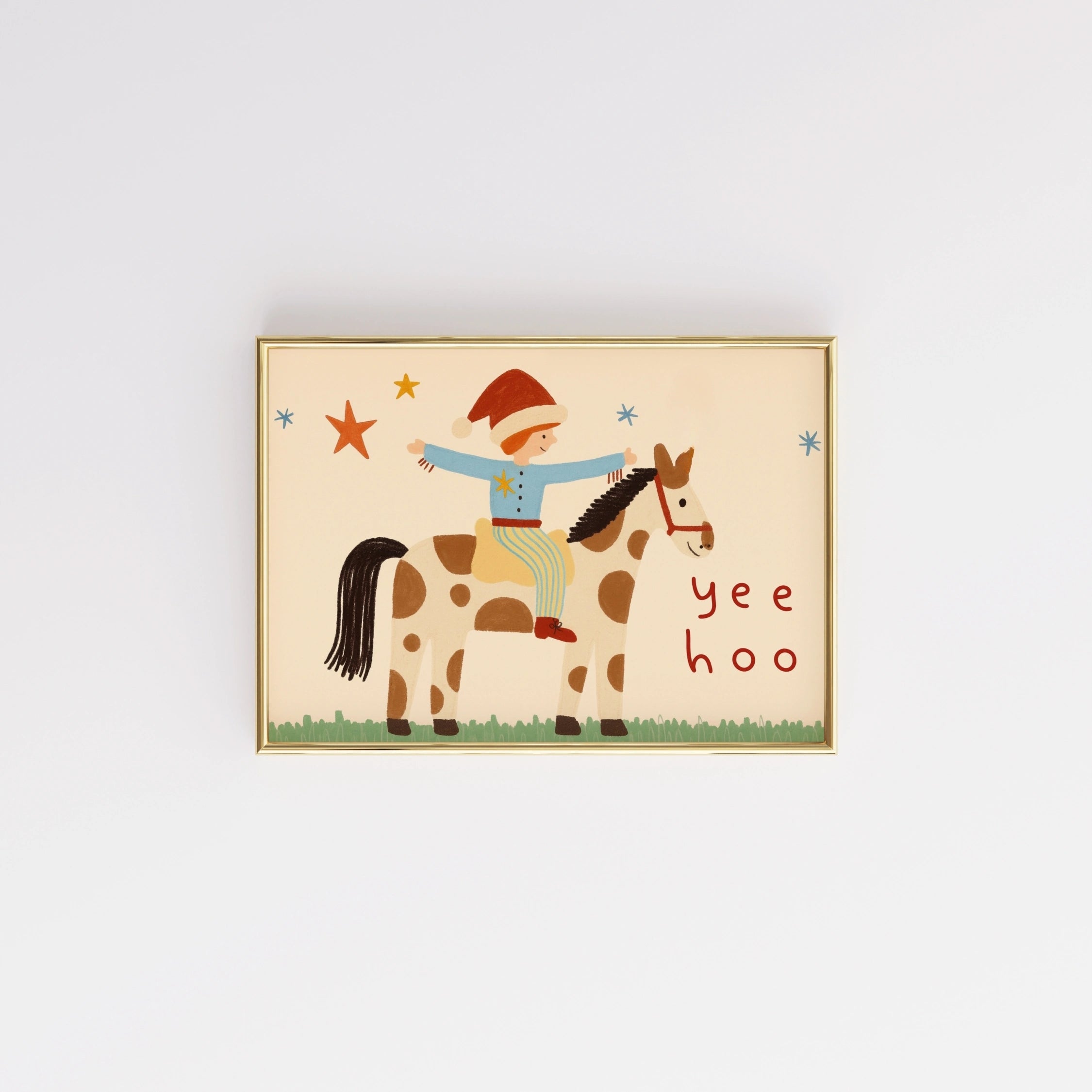 Yeehoo Cowboy Christmas Print