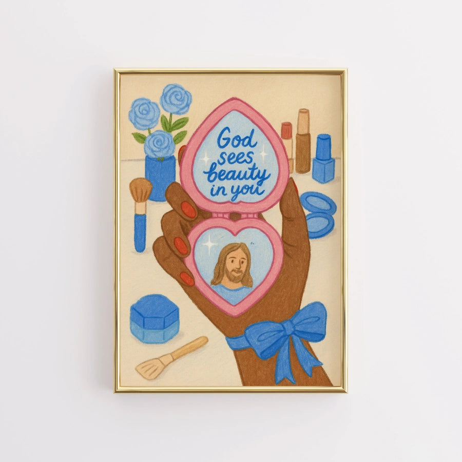 God Sees Beauty in You Wall Art – Christian Affirmation Print