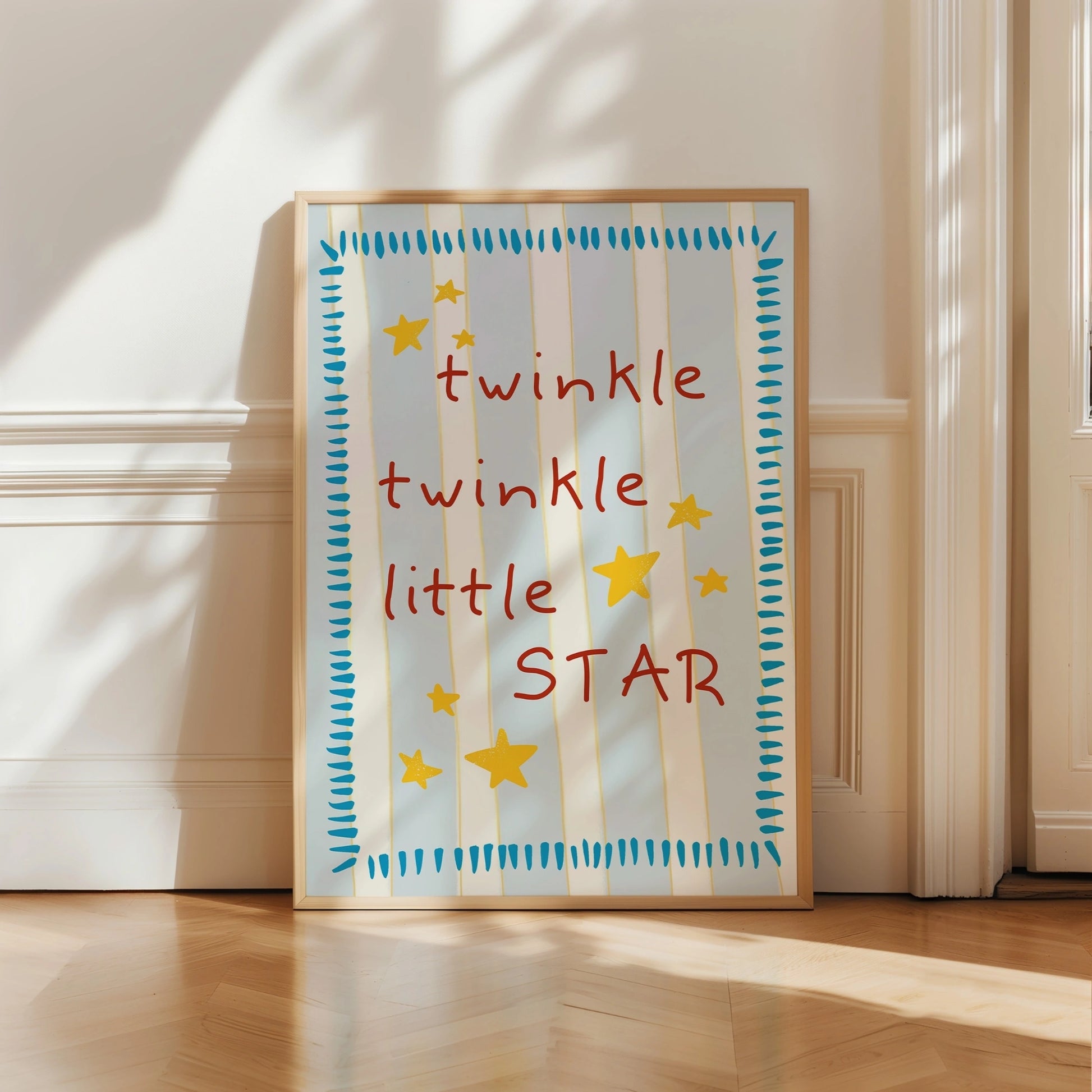 Twinkle Twinkle Little Star Wall Art - Baby Room Quote Poster