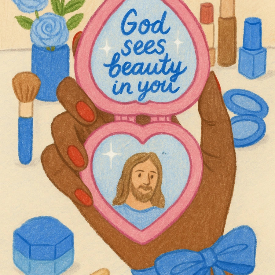 God Sees Beauty in You Wall Art – Christian Affirmation Print