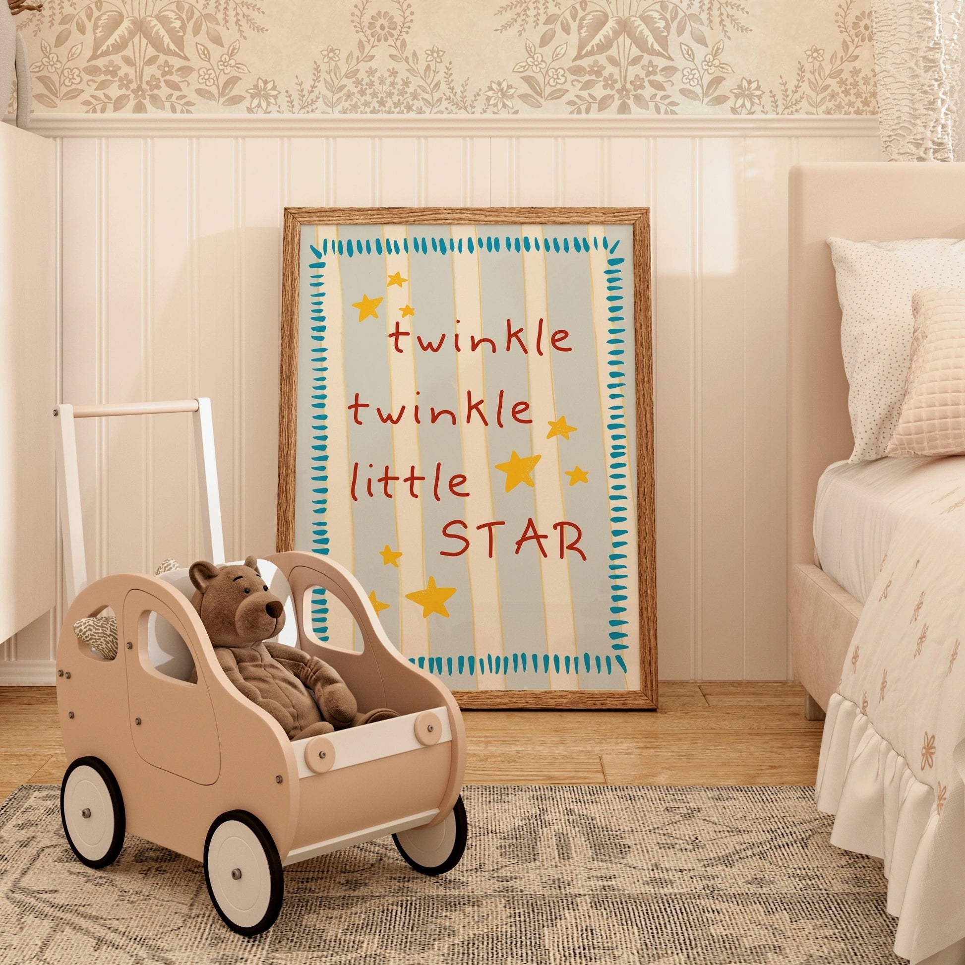 Twinkle Twinkle Little Star Wall Art - Baby Room Quote Poster
