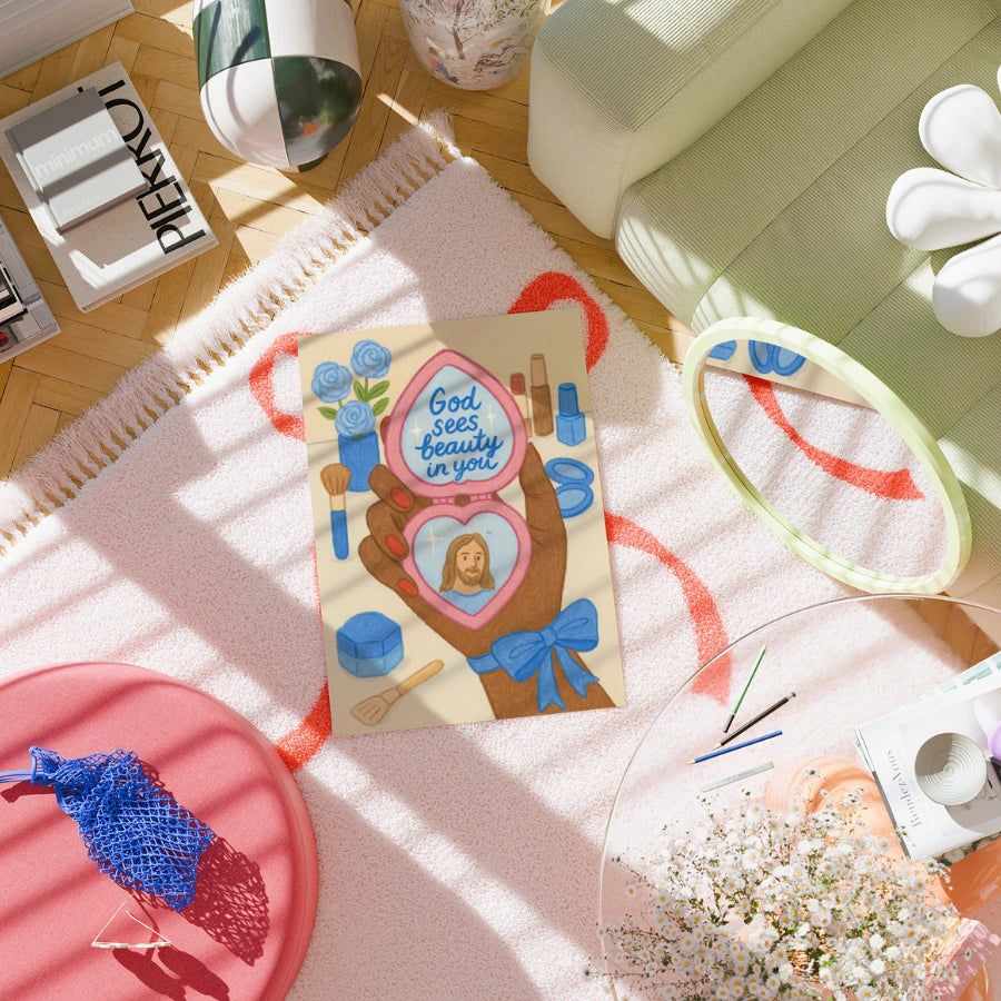 God Sees Beauty in You Wall Art – Christian Affirmation Print