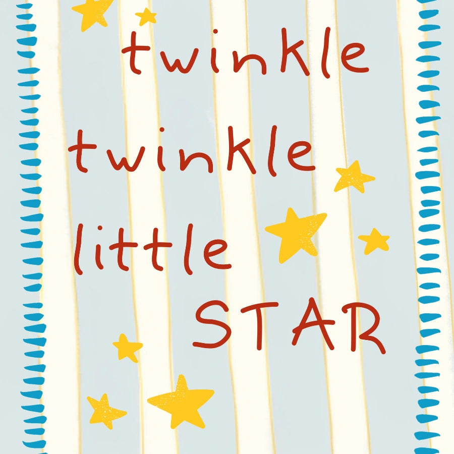 Twinkle Twinkle Little Star Wall Art - Baby Room Quote Poster