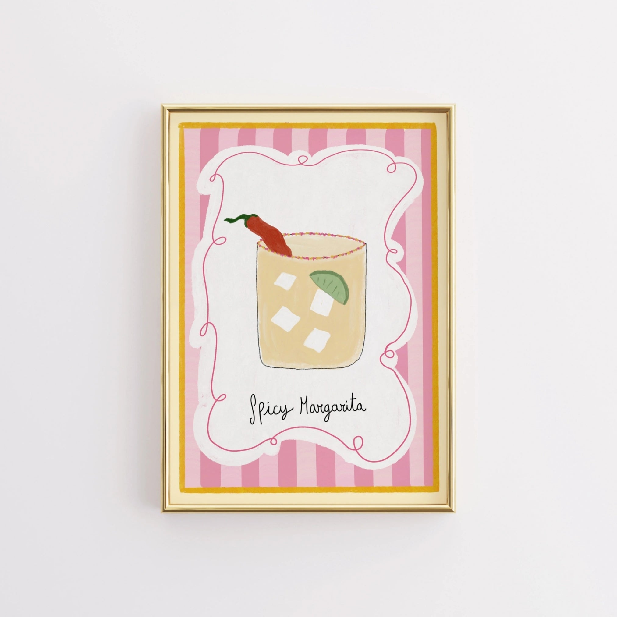 Spicy Margarita Cocktail Wall Art