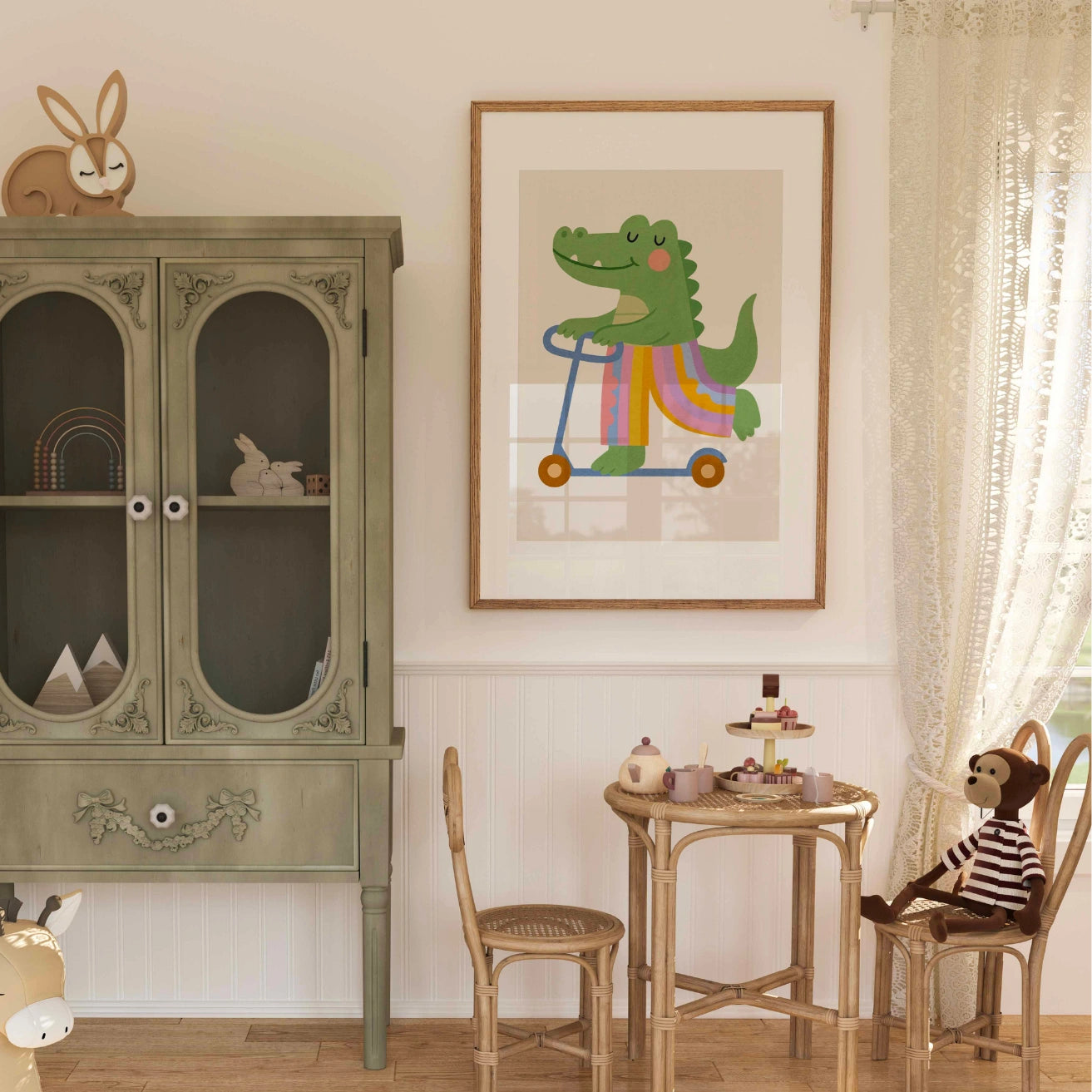 Scooter Crocodile Wall Art