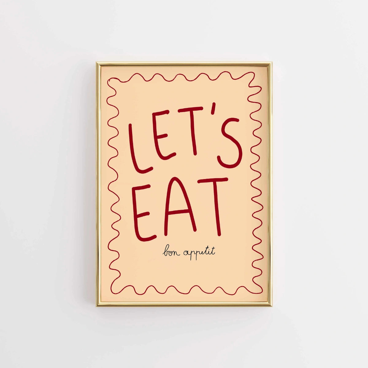 Let’s Eat Kitchen Wall Art – Playful Typography Print
