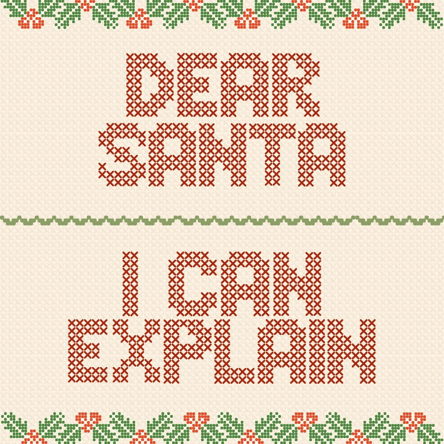 Dear Santa Quote – Funny Holiday Wall Art Print