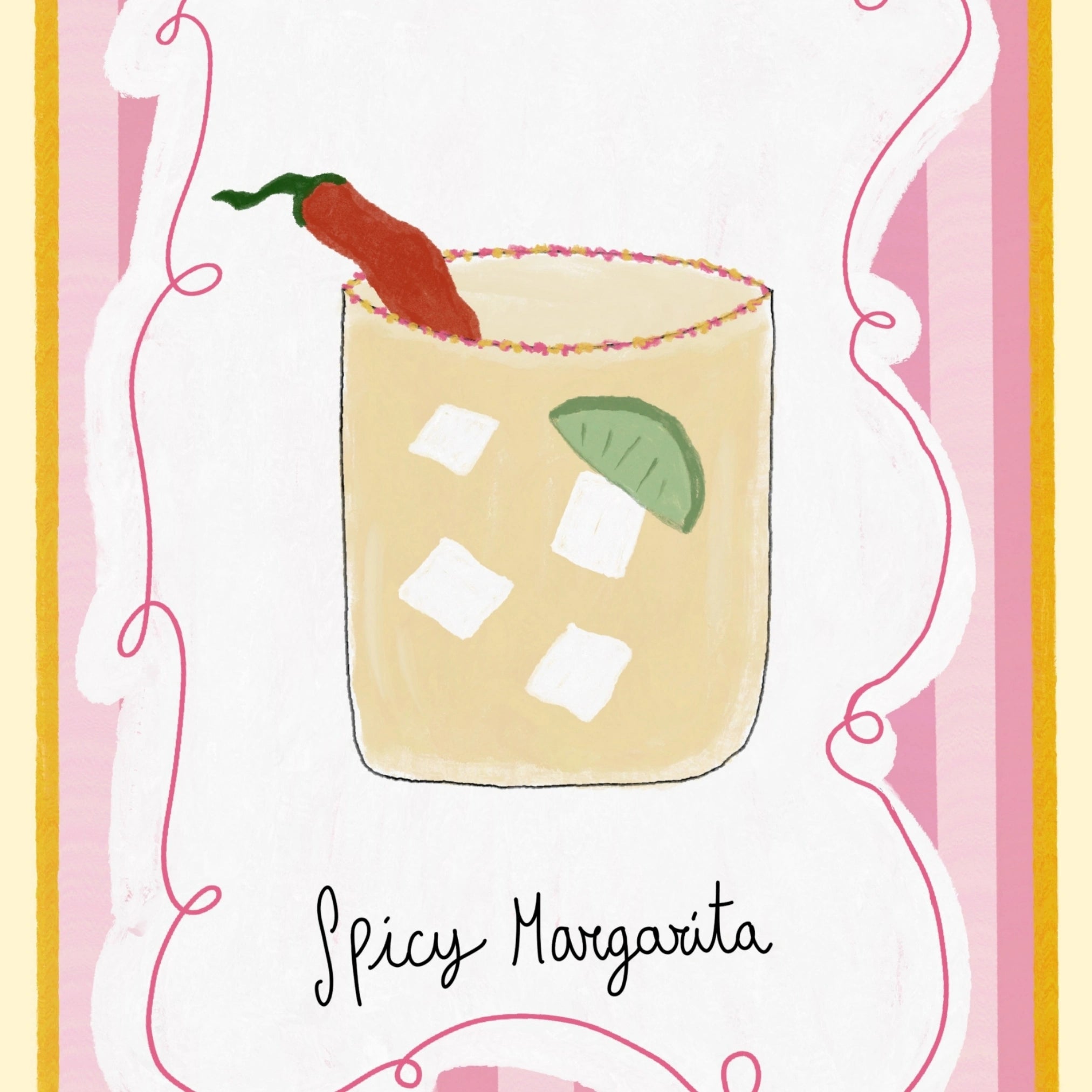 Spicy Margarita Cocktail Wall Art