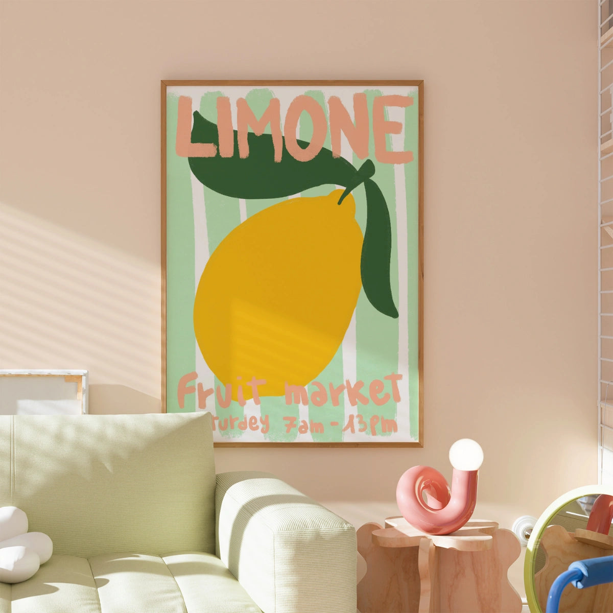 Lemon Market Print – Italian Fruit Stand Wall Art