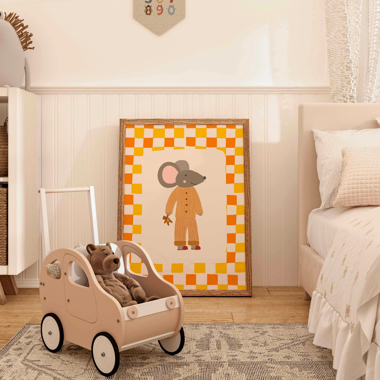 Stampa per bambini "Topolino in pigiama"