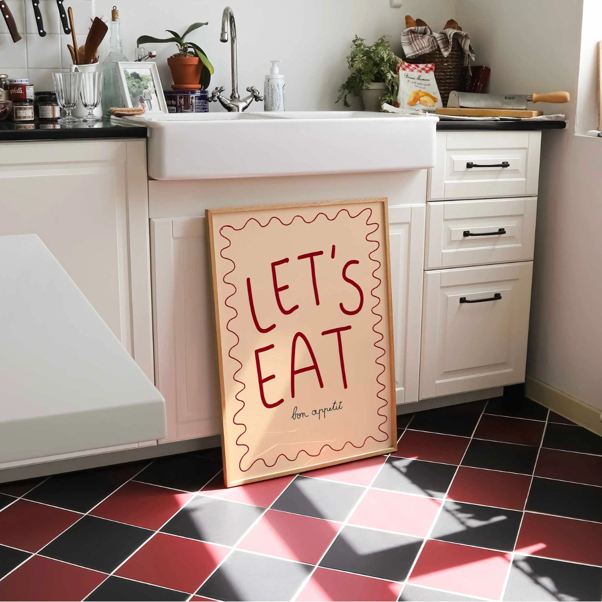 Let’s Eat Kitchen Wall Art – Playful Typography Print