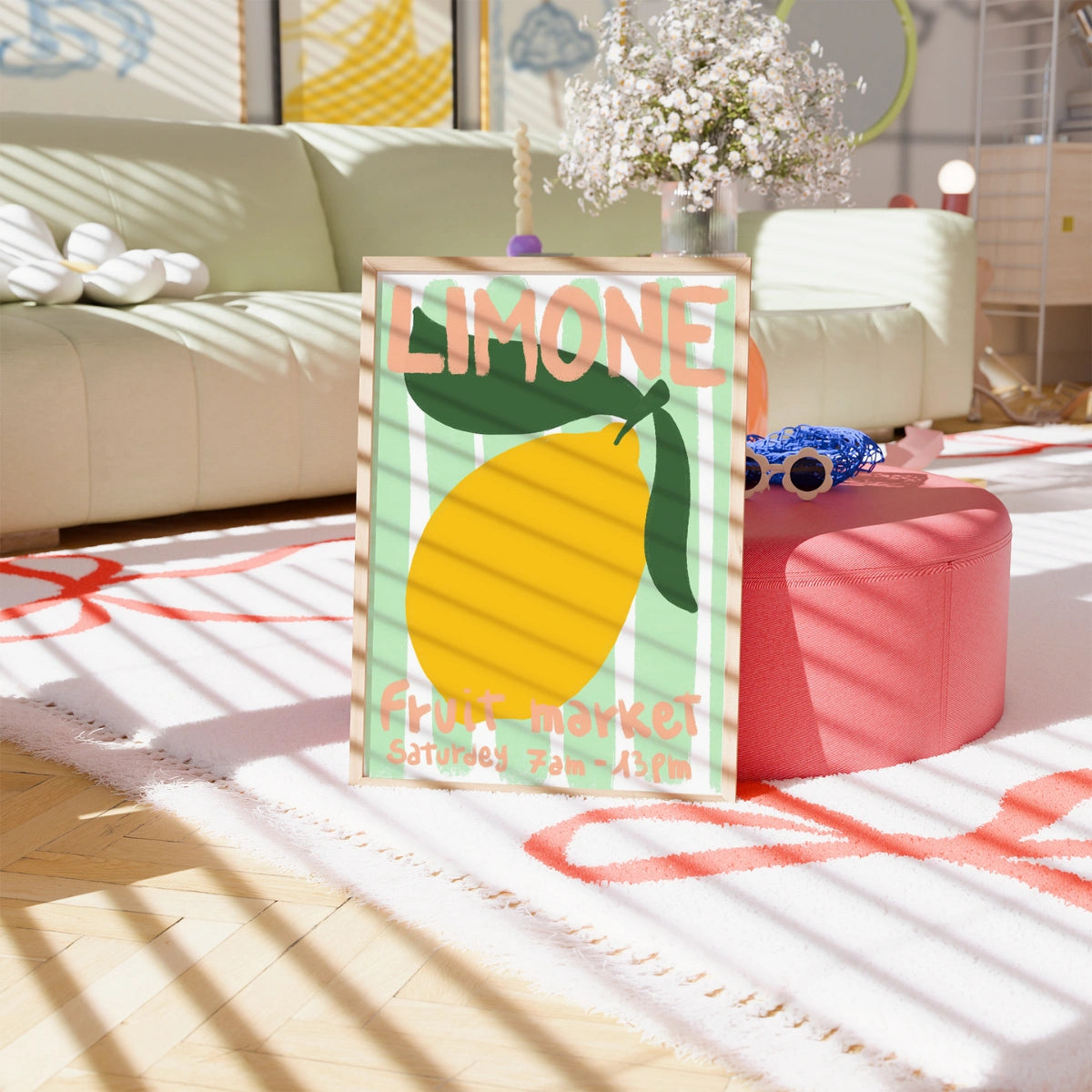 Lemon Market Print – Italian Fruit Stand Wall Art